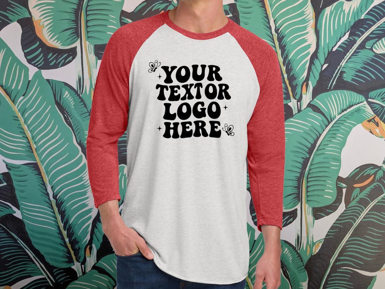 Custom 3/4 Sleeve Shirt, Raglan Personalized Triblend Baseball Tee image 1