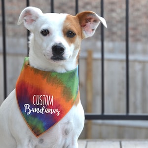 Custom Dog Bandanas Create Your Own Pet Accessories with Personalized Text and Graphics image 1