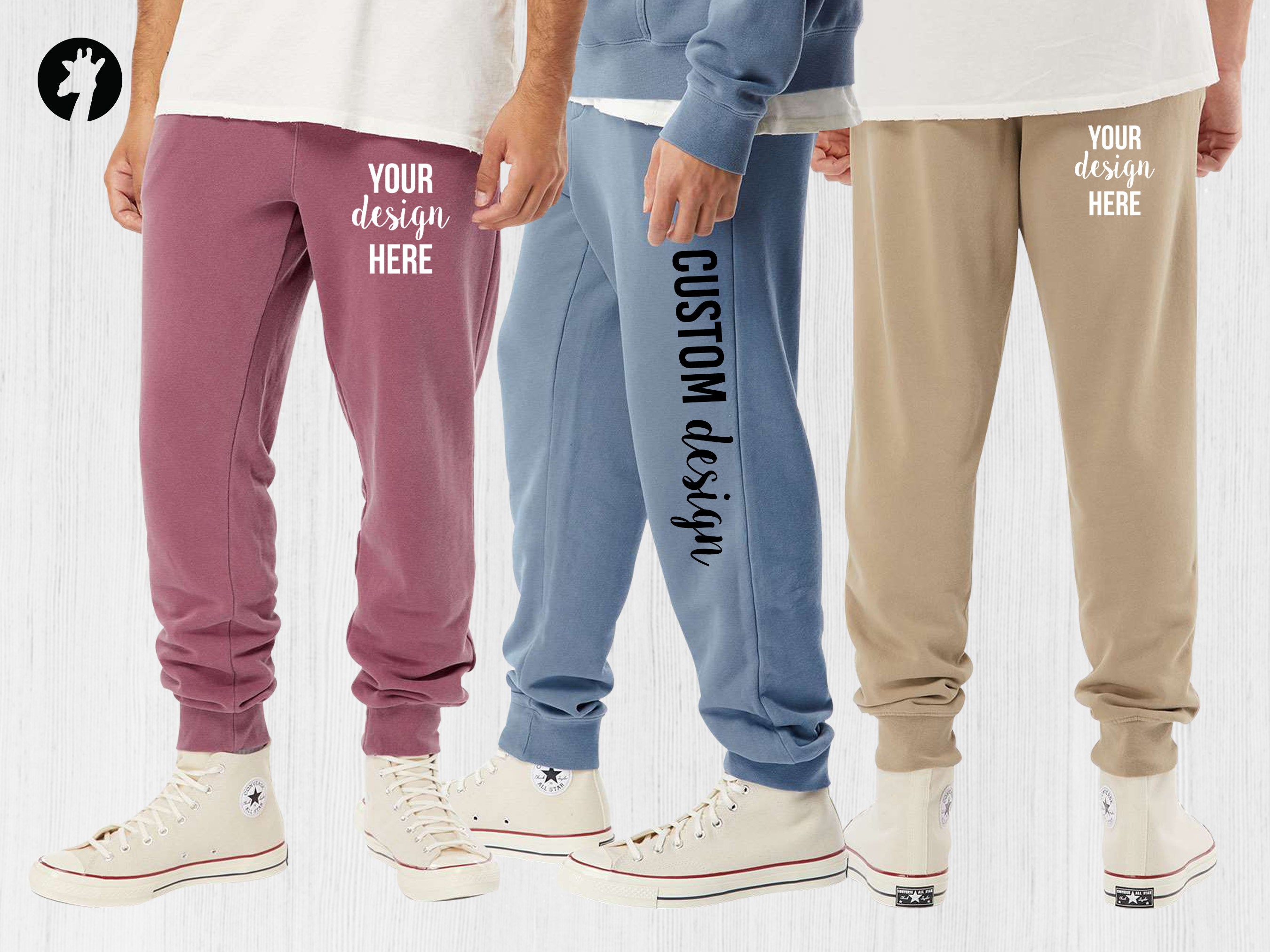 Unisex Sweatpants Personalized With Your Own Text, Graphic or Logo  Pigment-dyed Fleece Pants 
