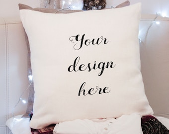 Custom Pillows Personalized with your own design | Text, Graphics, Logos, Photos | Home Decor | Gifts for Fall and Christmas