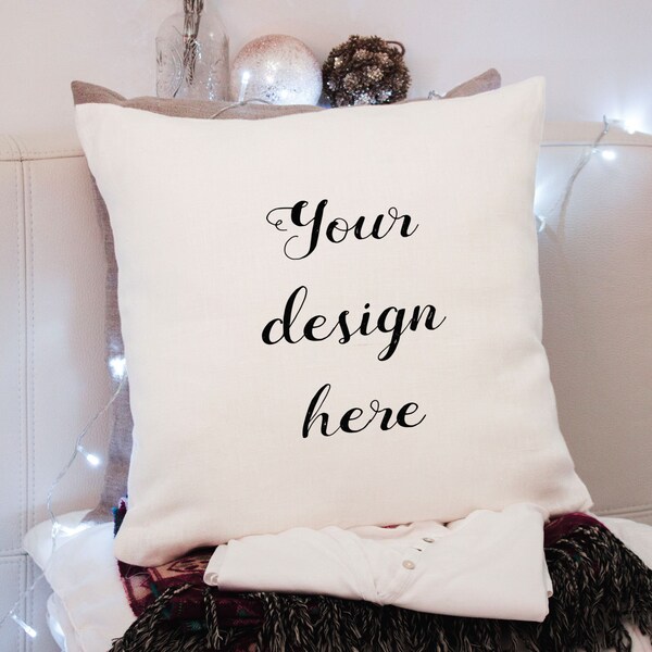 Custom Pillows Personalized with your own design | Text, Graphics, Logos, Photos | Home Decor | Gifts for Fall and Christmas