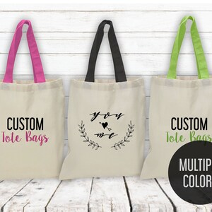 Custom Tote Bag - Personalized Tote with Contrast Handles
