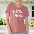 Custom V-neck Triblend T-shirts - Women triblend t-shirt - Ladies V-neck - Custom vneck tshirts for women - Personalized T-shirts