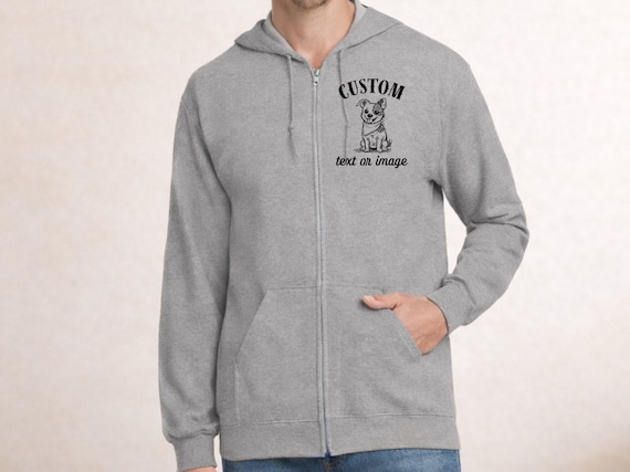 Custom Logo Full Zip Hoodie for Men and Women | Personalized Sweatshirt | Business, Team & Event Apparel | Custom Printed hoodies