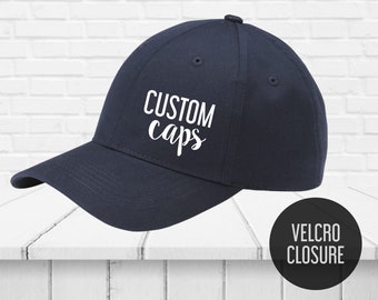 Custom cap printing - Custom hats - Custom twill caps - Print your own text, logo or graphic - Structured mid profile cap - Heat Vinyl Print