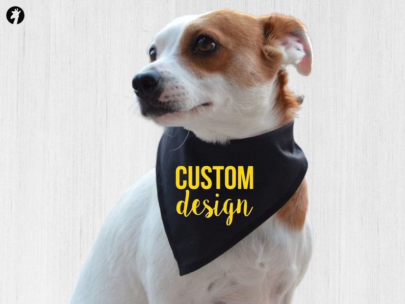 Custom Dog Bandanas Create Your Own Pet Accessories with Personalized Text and Graphics Free Shipping image 1