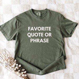Custom Comfort Colors® Shirt for Women and Men, Personalized with Text or Logo, Soft, Vintage, Gifts, Events, Bridesmaids image 1