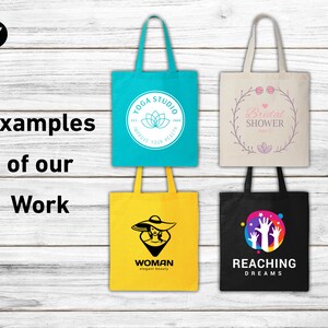 Custom Tote Bag Personalized Tote Bag with Text, Graphic, Logo or Photo image 2