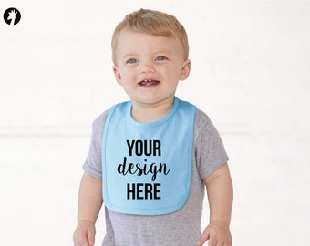 Custom Premium Jersey Bib | Baby Bibs| Personalized Bibs for Babies | Baby | Customized Kid's Bib with your Text, Graphic or Logo