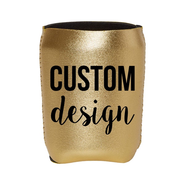 Metallic Custom Koozies Etsy