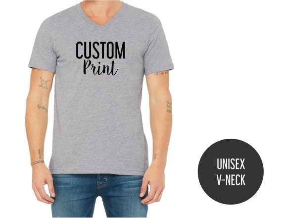 Unisex V-neck Jersey Short Sleeve T 