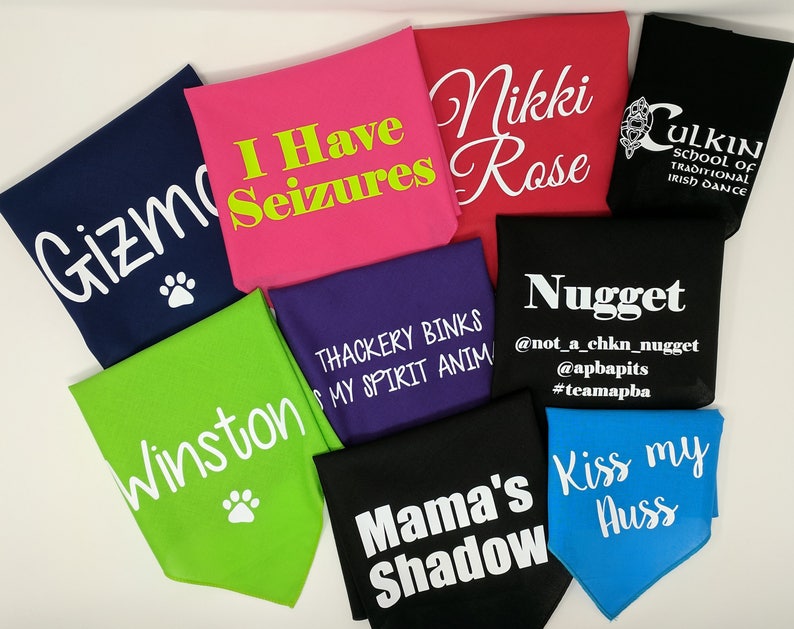 Custom Dog Bandanas Create Your Own Pet Accessories with Personalized Text and Graphics image 10