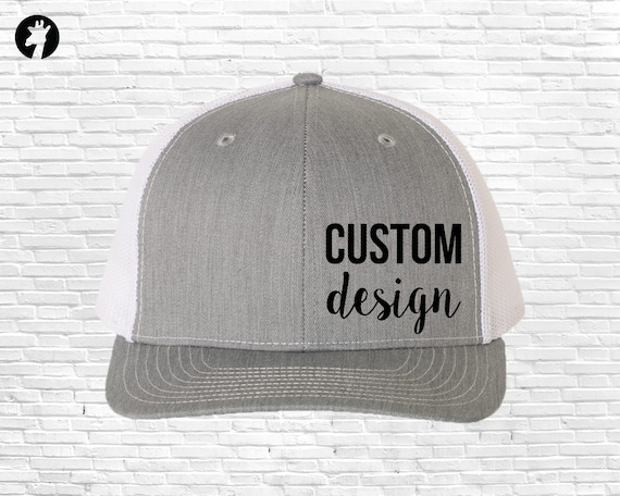Custom Trucker Hat for Men and Women - Personalized Bachelor/Bachelorette  Party Hats - Monogram 6 Panel Logo Cap