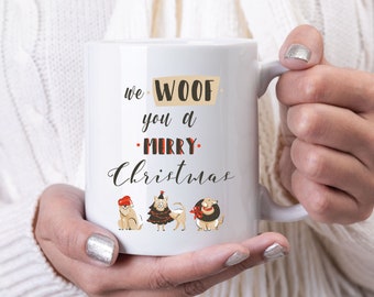 Christmas Coffee Mugs,  Personalized Mugs, Christmas Gifts, Wholesale Mugs, Animal Lovers, Tea Mugs, Handmade Mugs, Holiday Mugs, Dog Lover