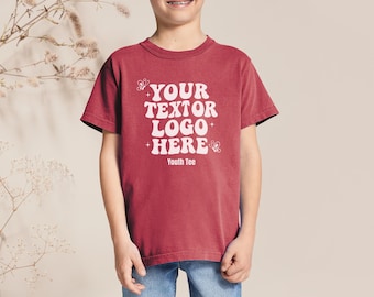 Custom Comfort Colors® Youth Shirt, Personalized Soft Garment-Dyed Kids Tee, School Spirit Wear, Birthday, Team, Camp