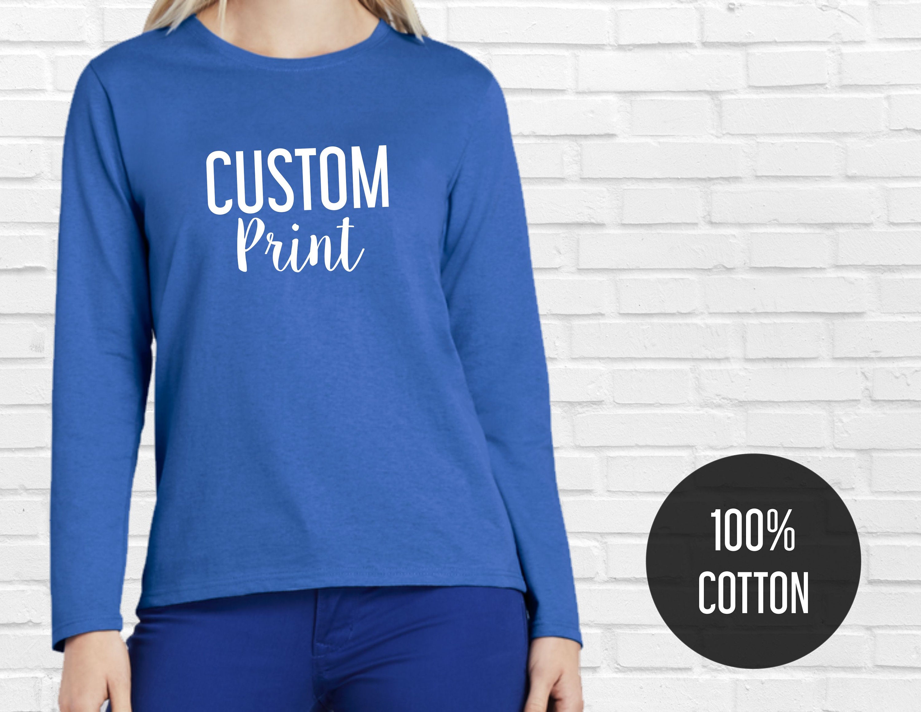 Custom Long Sleeve Shirts Custom Long Sleeve Men and Women Etsy