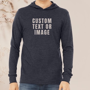 Custom Shirt - Personalized Hooded T shirts with Text, Graphic, Logo or Photo