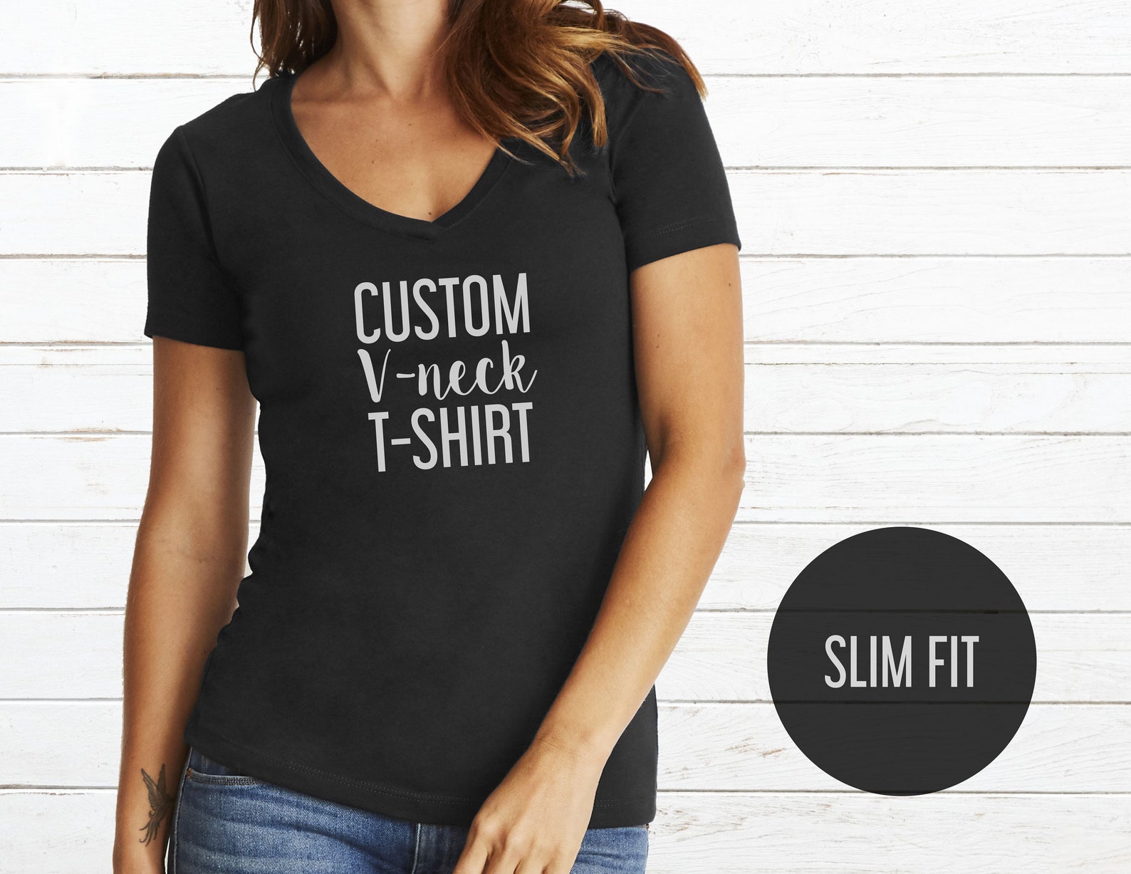 Custom V-neck T-shirt Custom Shirt Custom V-neck Custom - Etsy