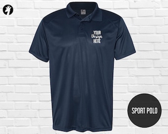 Polo Shirts with Custom Print - Performance Sport Shirt - Graphic Polo Shirts - Performance Fabric - Moisture-management Polos