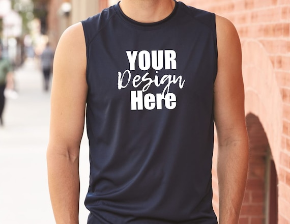 Custom Top Personalized Sleeveless T-shirt With Text Etsy
