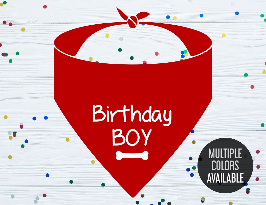 Dog Bandana Birthday Boy Bandanas for Pets Etsy