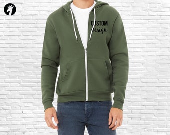 Custom Zip Up Hoodie - Personalized Hoodies for Any Occasion with Text and Graphics