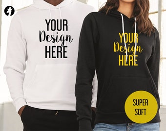 Custom Hoodies for Men and Women, Personalized with text, graphic or Logo - Soft Fabric.