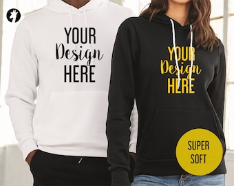 Custom Hoodies for Men and Women, Personalized with text, graphic or Logo - Soft Fabric.