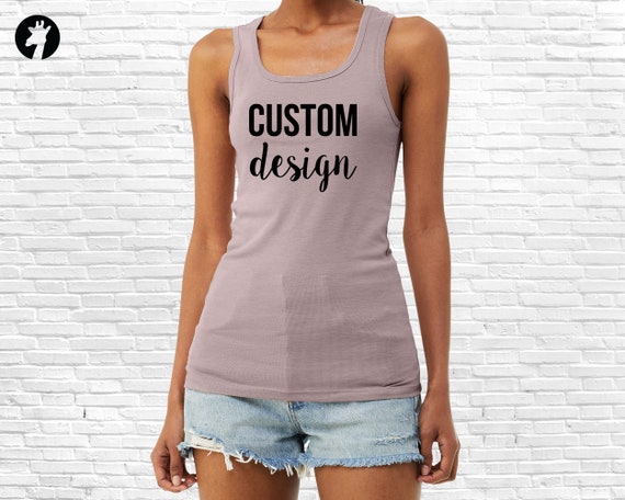 ornament Nu Permanent Custom Shirts Personalized Rib Tank Tops for Any Occasion - Etsy