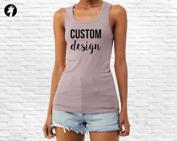 ornament Nu Permanent Custom Shirts Personalized Rib Tank Tops for Any Occasion - Etsy