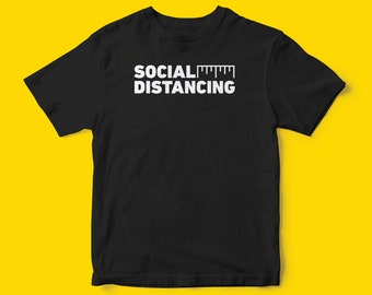 Social Distancing Shirt - Social Distance Hat - Bella Canvas T-shirt - Richardson Trucker Cap - Physical Distancing - T-shirts - Trucker Cap