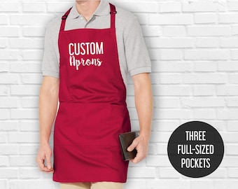 Custom Aprons - Custom apron logo - Custom apron men & women - Custom aprons - Long Aprons - Aprons for women - Aprons with pockets