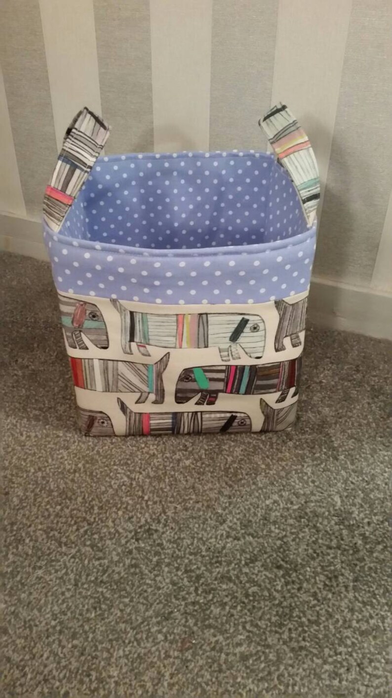 Large Storage Baskets/boxes With Handles. Designer 100 Cotton Etsy UK