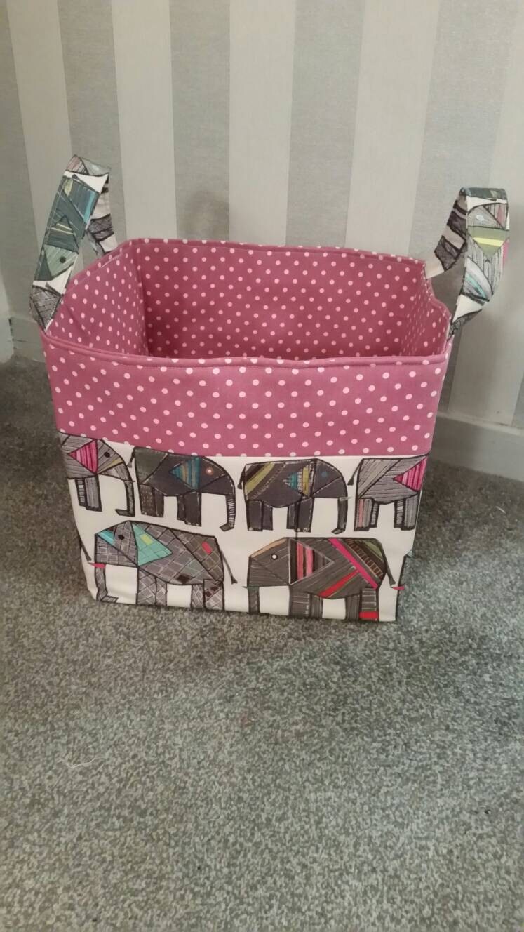 Large Storage Baskets/boxes With Handles. Designer 100 Cotton Etsy UK
