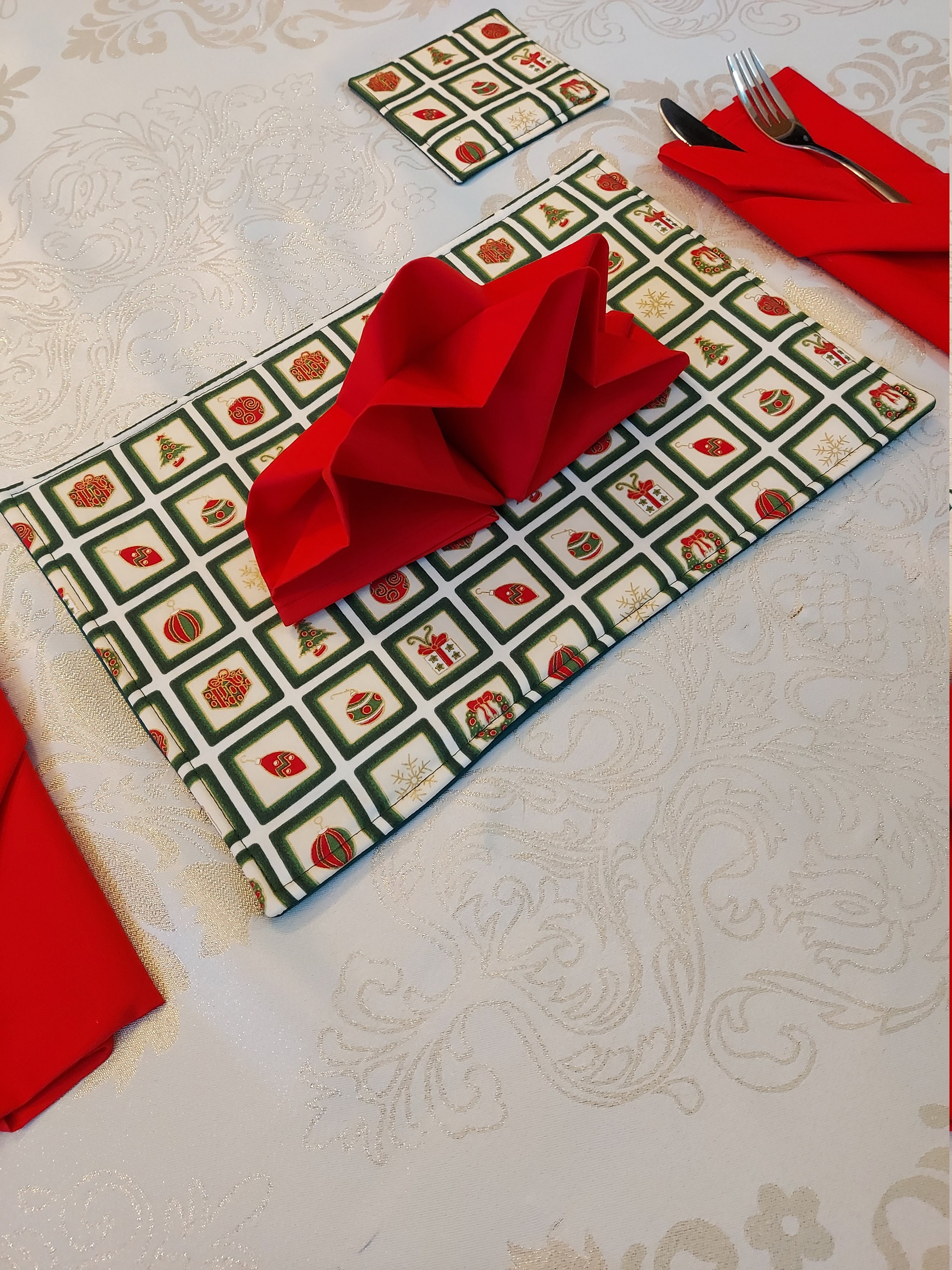 Christmas Table Mats and Coasters Christmas Place Settings Etsy UK