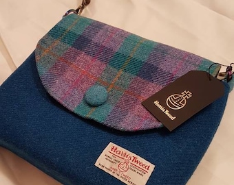 Harris Tweed Crossbody Bag, Scottish Tartan, Liberty Lined