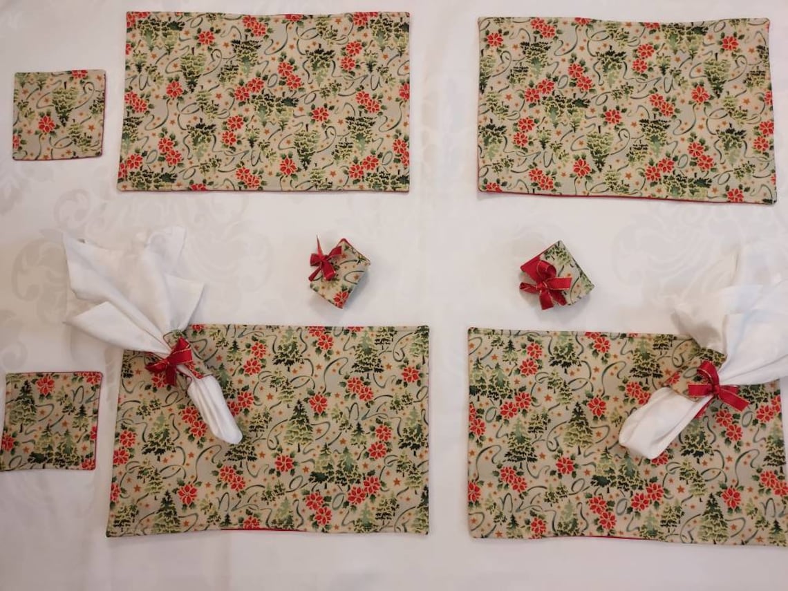 Christmas Table Mats and Coasters Christmas Place Settings Etsy UK