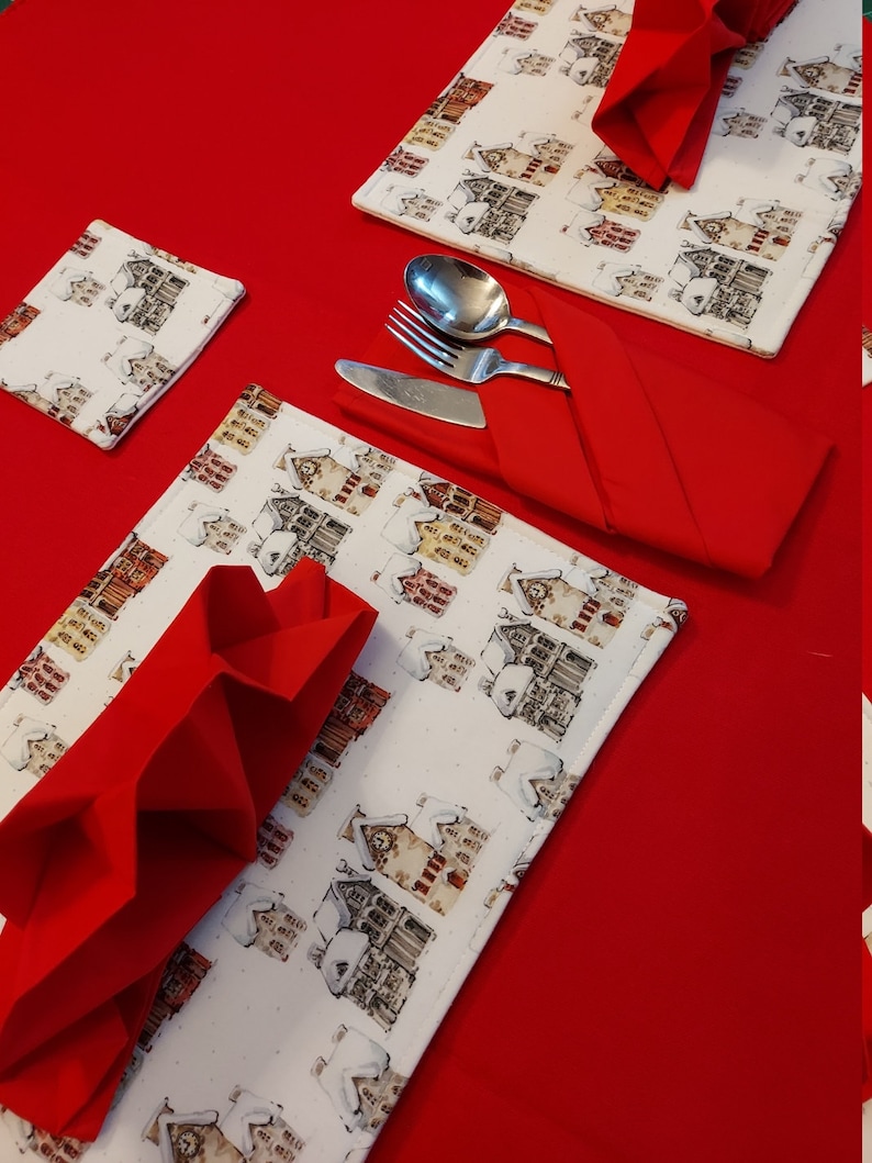 Christmas Table Mats and Coasters Christmas Place Settings Etsy