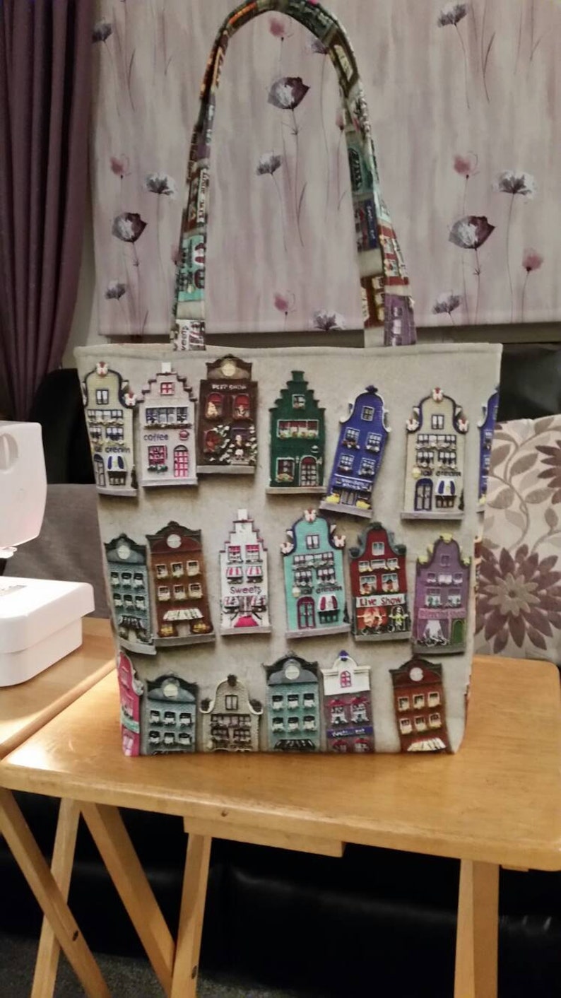 Amsterdam Quirky Houses Bag. Quality Cotton Etsy UK