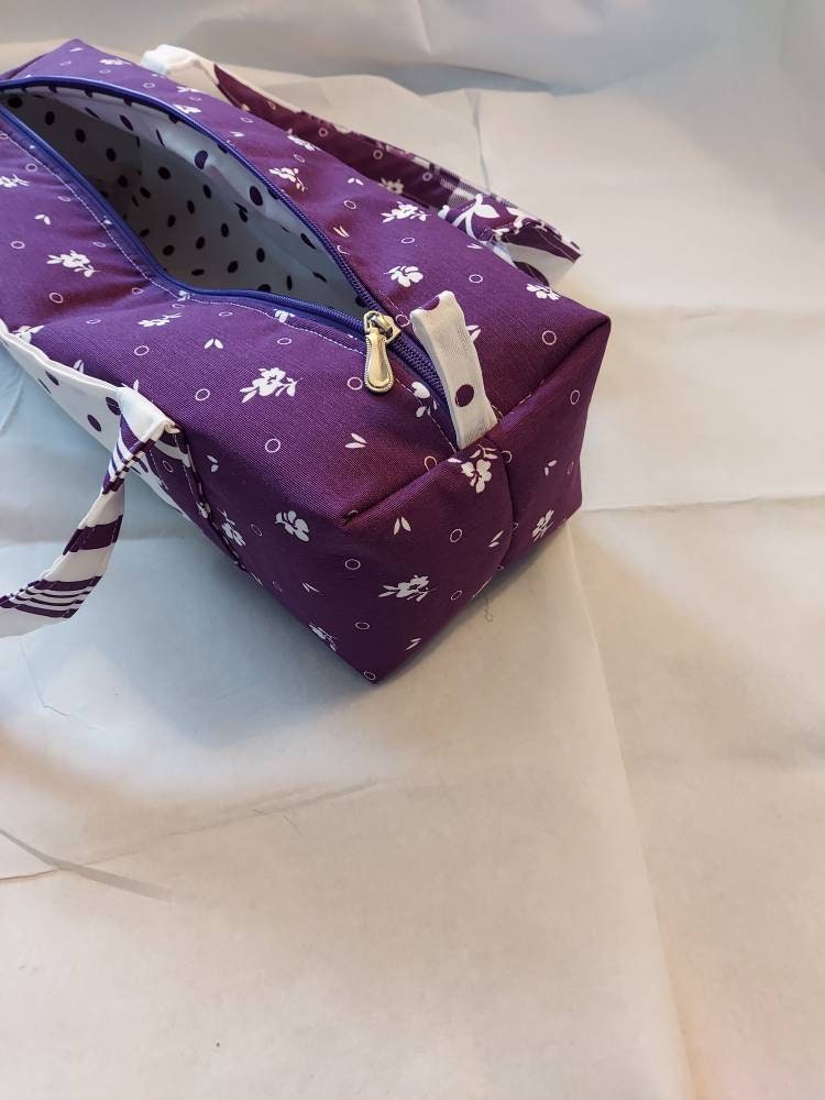 Sac Tricot Rangement Laine Bandoulière Organisateur Trous Sac De Rangement Pour Fil à Tricoter - Grande Capacité, Poignée Et Bandoulière, Violet, 28x32 Cm Sac Violet Grande Capacité