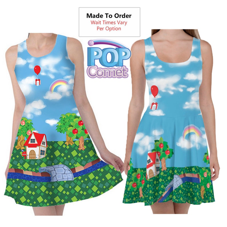 Animal Crossing Inspired Dress Animal Crossing Dress New Leaf Etsy