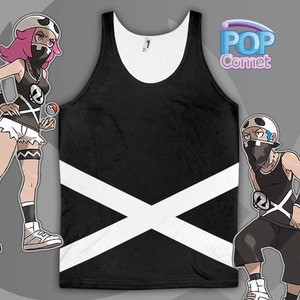 Team Skull Grunt Cosplay Tank Pokemon Cosplay Pokemon Sun en Moon Geïnspireerd Pokemon Sun Pokemon Moon *** Dames- en herenmaten ***