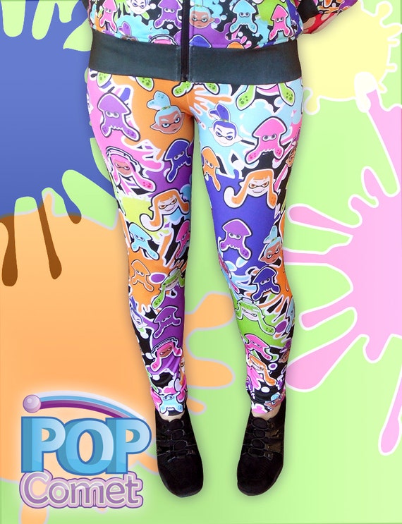 Splatoon Inspired Leggings Inkling leggings Squid Kid Nintendo Printed Leggings *MADE 2 ORDER* Sz XS through 3XL