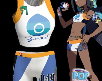 Nessa Cosplay Pokemon Épée Bouclier Nessa Cosplay Ensemble Nessa Cosplay Haut Nessa Cosplay Short Pokemon