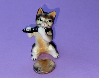 Vintage Cat Figurine Hand Painted Fine Bone China Made In Japan, Wonderful Details!