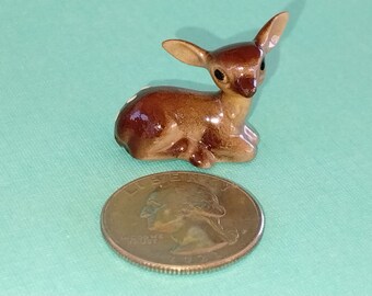 Vintage Deer Figurine Hand Painted Fine Porcelain By Hagen Renaker