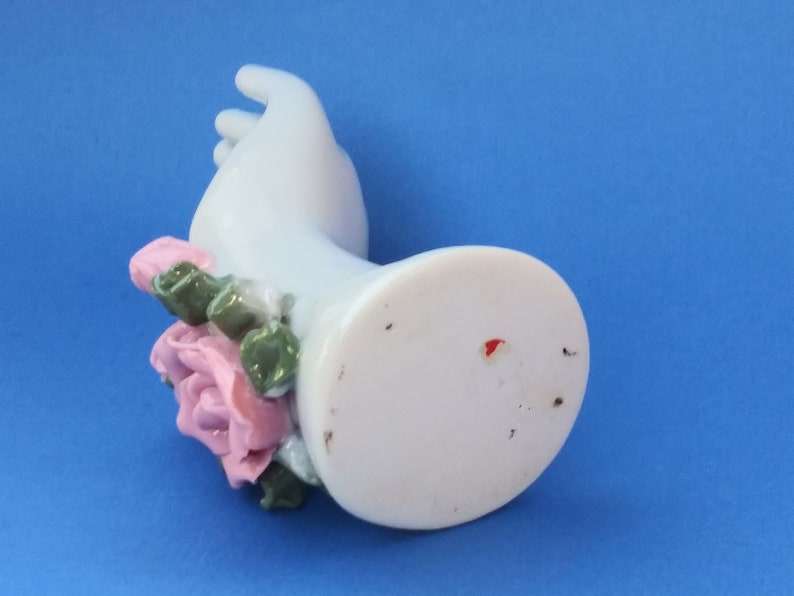 U Vintage Ring Holder Porcelain Hand Vase