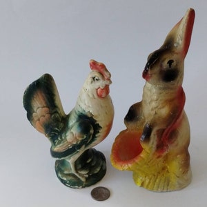 Sold Separately - Vintage Chalkware Figurine Hand Painted These Are Old. CA- R