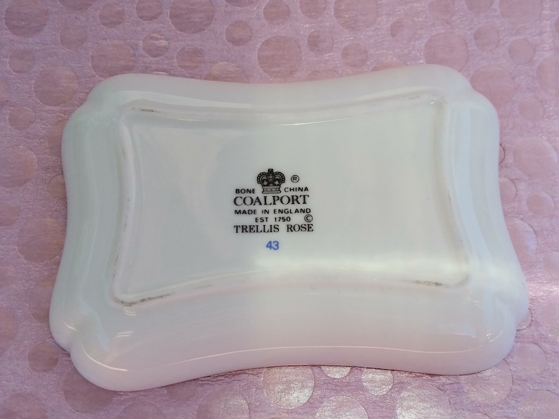 J Vintage Jewelry Dish Trinket Dish Fine Bone China COALPORT Made In England
