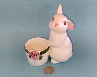 Vintage Rabbit Dish Candle Holder 1980 Avon.